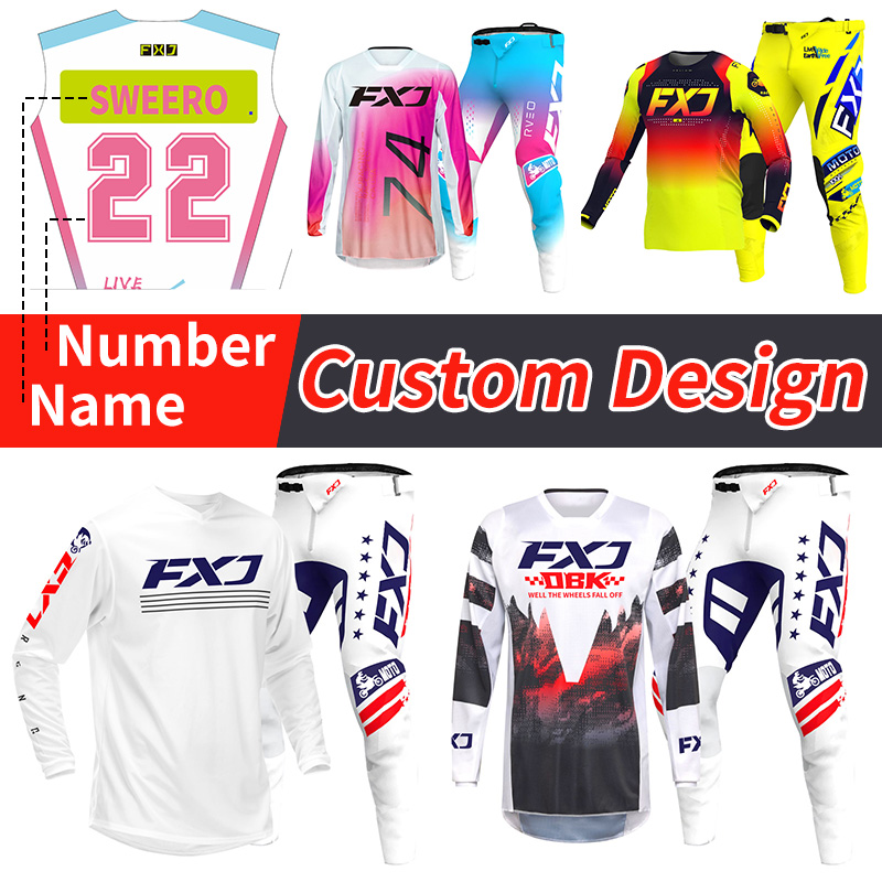 Motorcycle Gear Kids - Conjunto de Jersey y Pantalones de