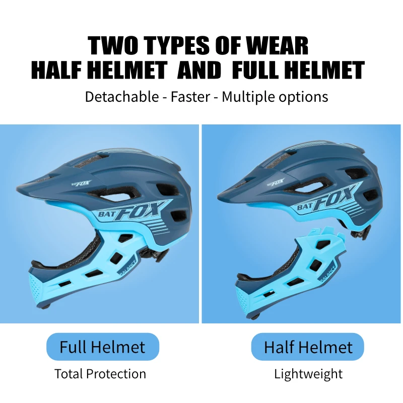 BATFOX-casco de cara completa  - Motorcycle Gear Kids reseña y precio